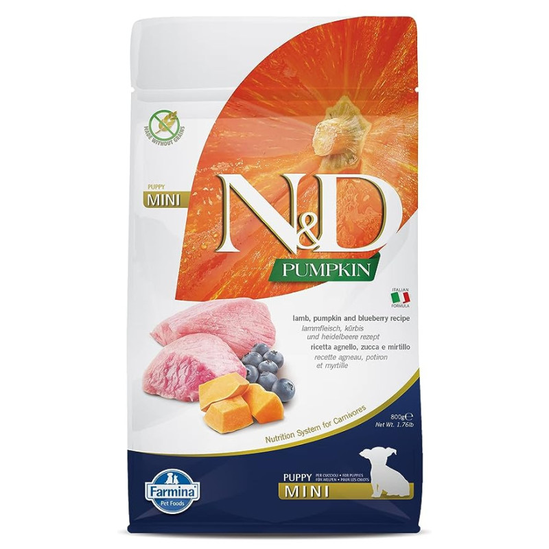 N&D Pumpkin Lamb & Blueberry Puppy Mini 800 gm - Dry Dog Food