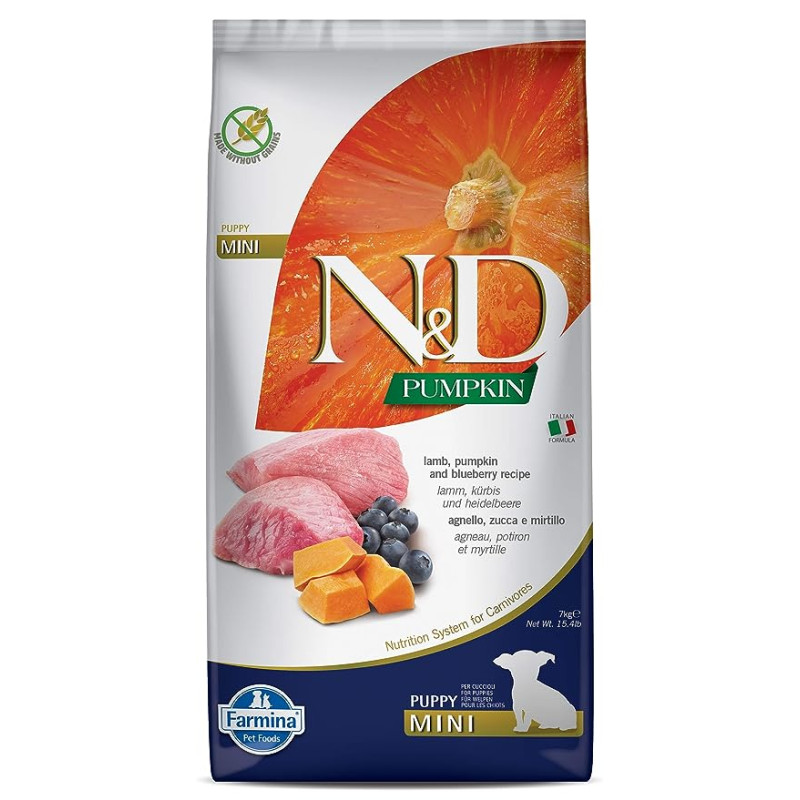 N&D Pumpkin Lamb & Blueberry Puppy Mini 7 KG - Dry Dog Food