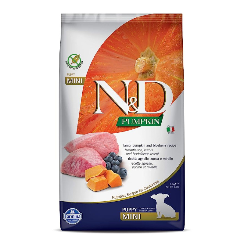 N&D Pumpkin Lamb & Blueberry Puppy Mini 2.5 KG - Dry Dog Food