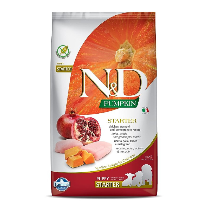 N&D Pumpkin Chicken & Pomegranate Starter Puppy 2.5 KG - Dry Dog Food