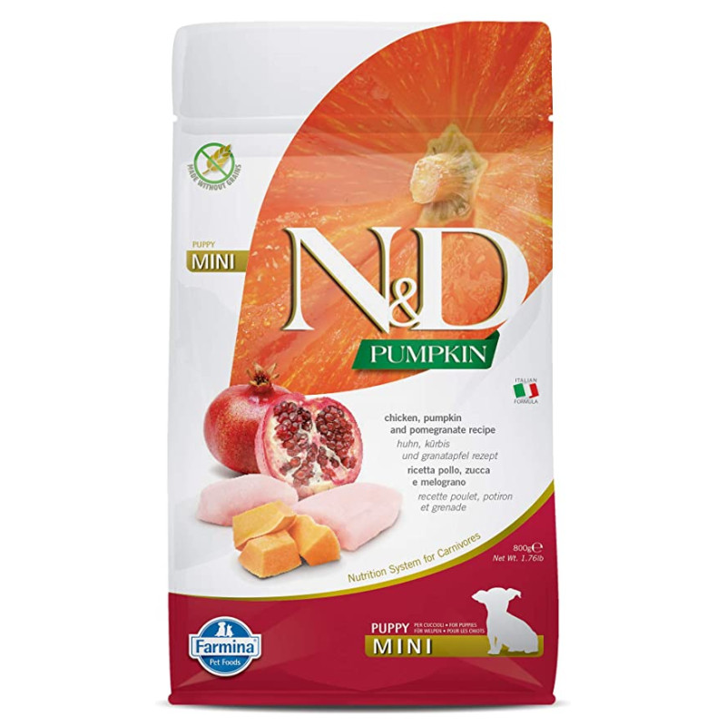 N&D Pumpkin Chicken & Pomegranate Puppy Mini 800 gm - Dry Dog Food