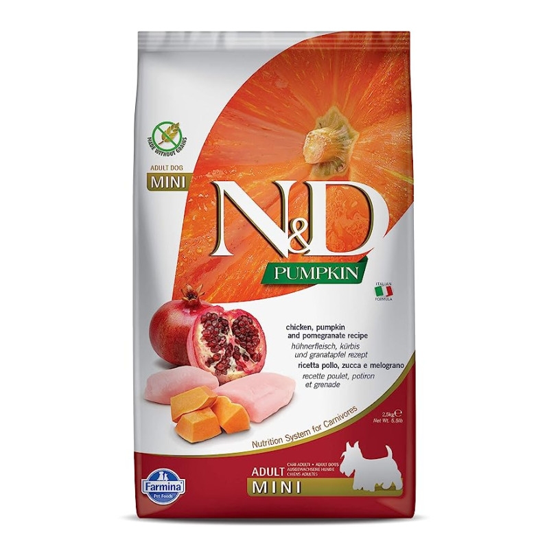 N&D Pumpkin Chicken & Pomegranate Adult Mini 800 gm - Dry Dog Food