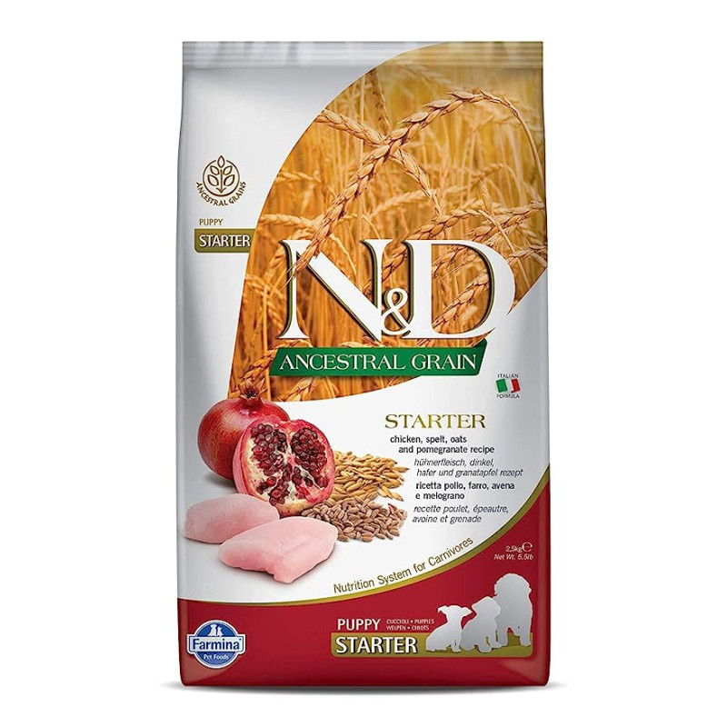 N&D A Grain Chicken & Pomegranate Starter Puppy 2.5 KG - Dry Dog Food