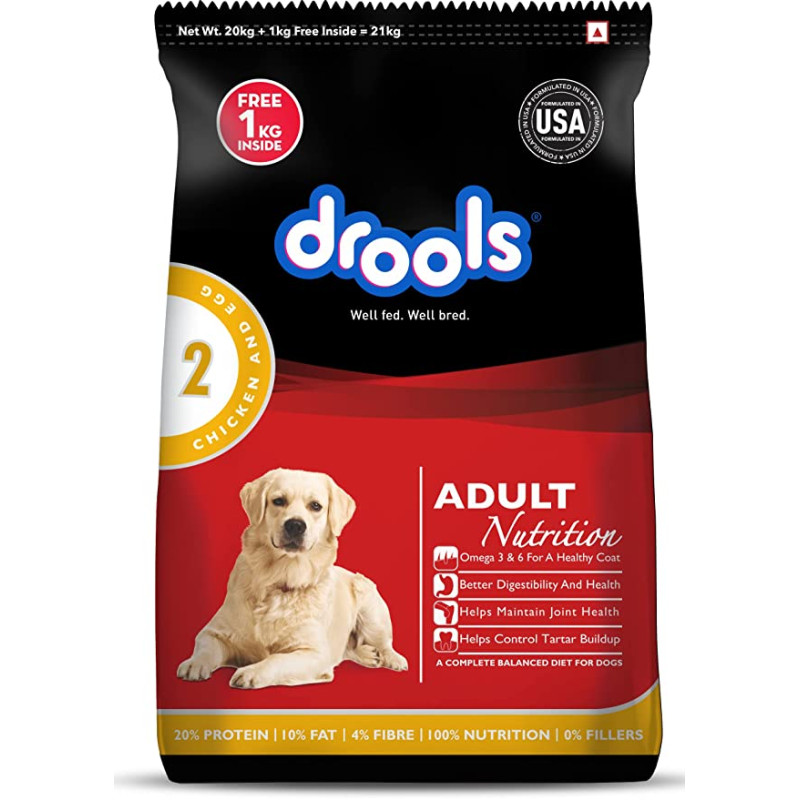 Drools Chicken & Egg Adult 20 Kg - Dry Dog Food