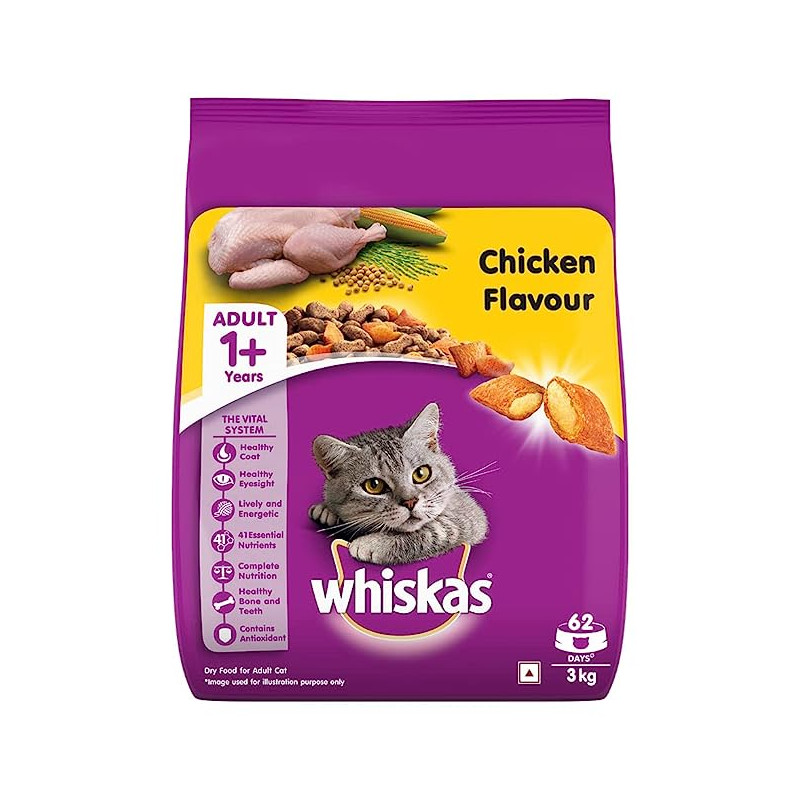 Whiskas Adult Chicken 3 KG - Dry Food