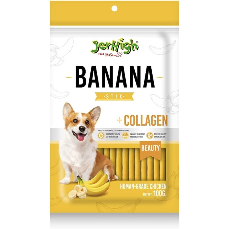 JerHigh Banana Treat 100 Gm Pack of 2