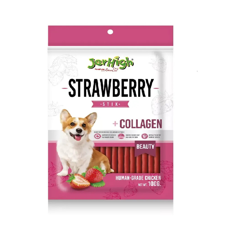 JerHigh Strawberry Stix 100 Gm Pack of 2