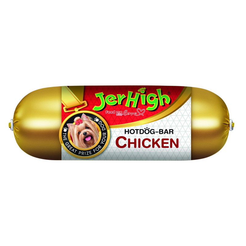 JerHigh Hot Dog Bar Chkn Meat Liver 150 Gm Pack of 2