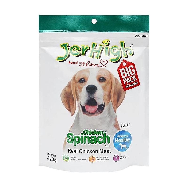 JerHigh Chicken Spinach Treats 400 gm