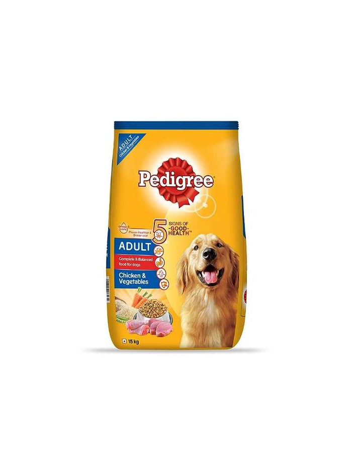 Pedigree Adult Dry Dog Food Chicken Veg 15 KG