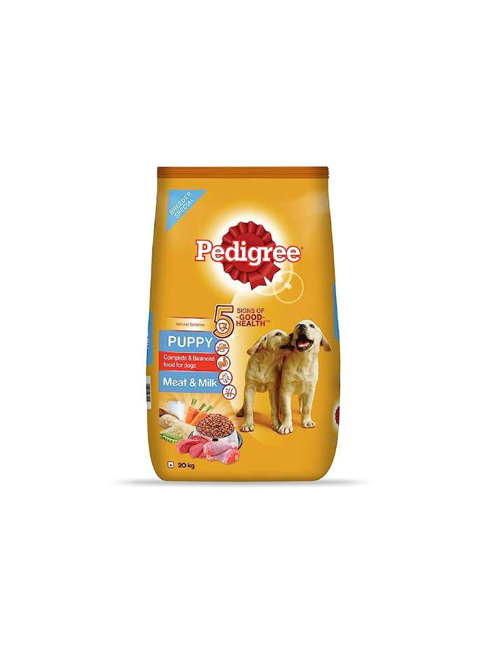 Pedigree Puppy Dry Dog Food Meat & Milk 20 KG