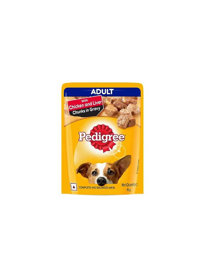 Pedigree Adult Chicken & Liver Chunk 70 Gm pck of 30