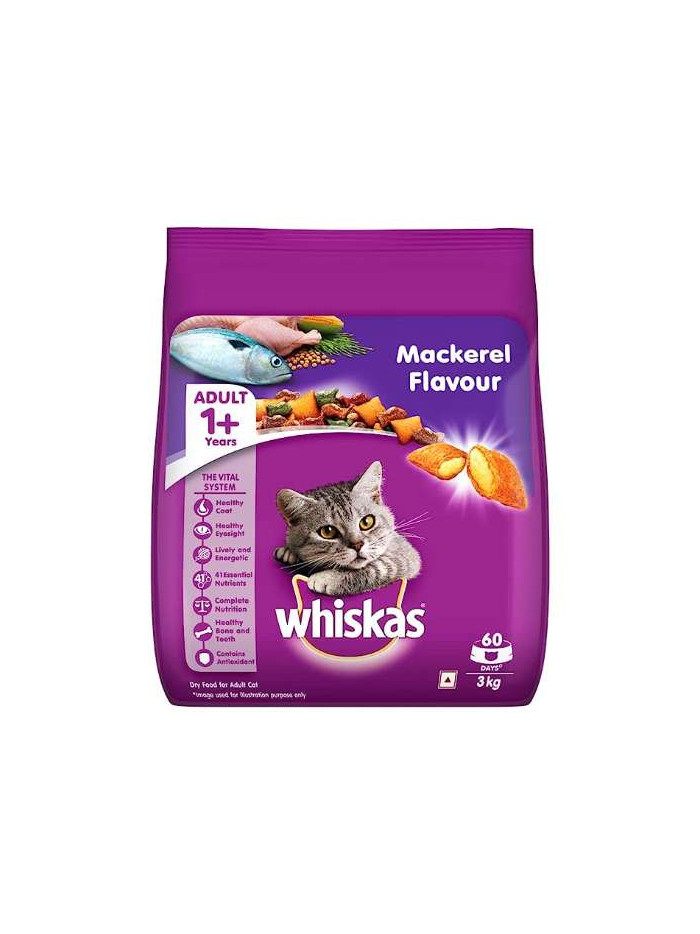 Whiskas Adult Mackerel 3 KG - Dry Food