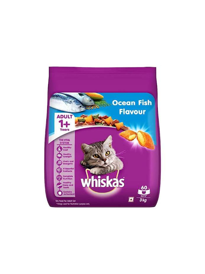 Whiskas Adult Ocean Fish 3 KG - Dry Food