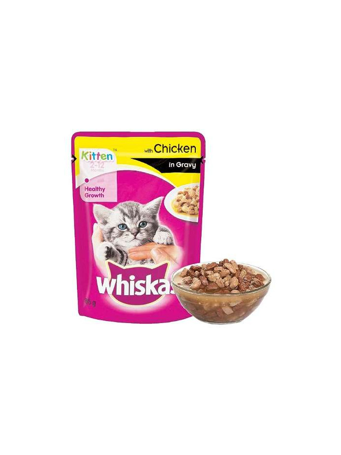 Whiskas Kitten Chicken Gravy 85 Gm Pack of 24