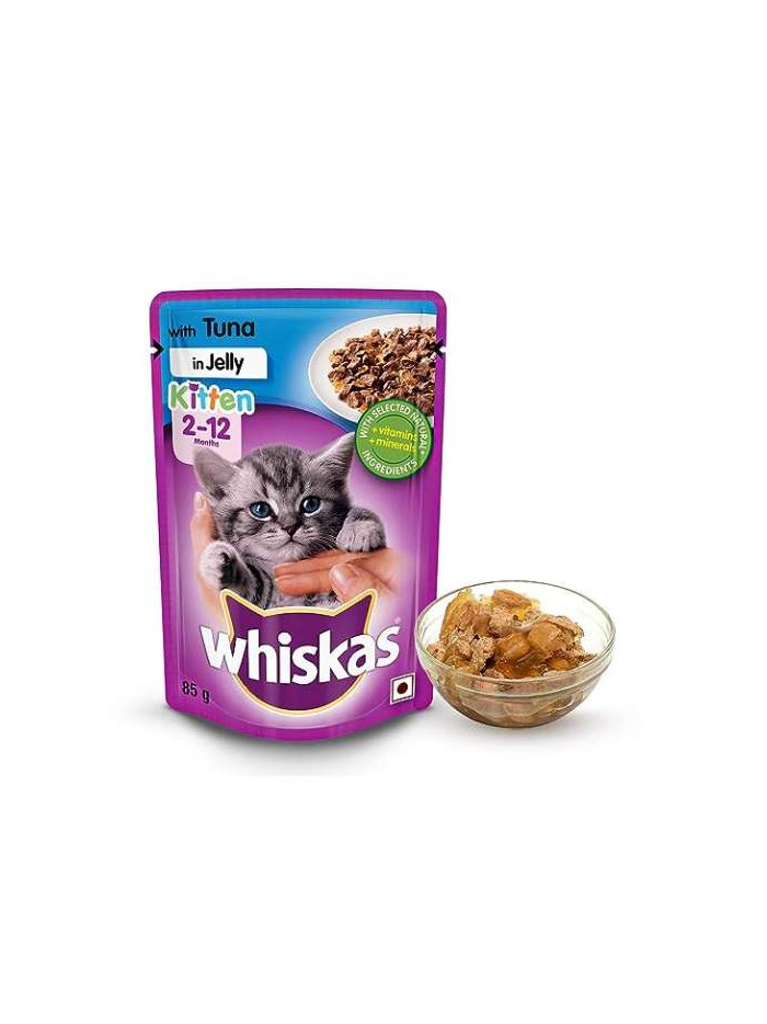 Whiskas Adult Tuna Jelly 85 Gm Pack of 24 - Wet Food