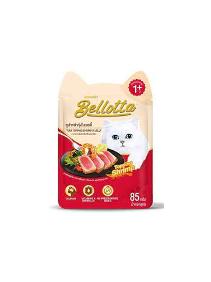 Bellotta Tuna Topping Shirmp In Jelly 85 Gram Pack Of 12