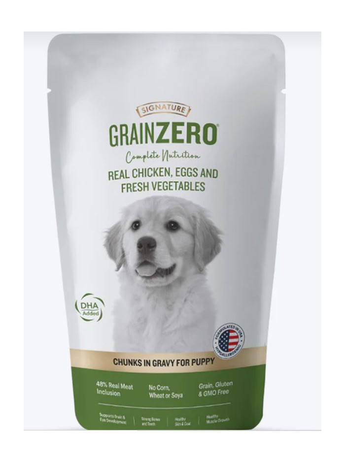 Signature Grain Zero Wet Puppy Food - Chicken Chunks In Gravy 150 g Packs