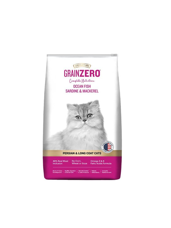 Grain Zero Signature Grain Zero Ocean Fish Sardine & Mackerel Persian & Long Coat Cat Dry Food - 7 Kg