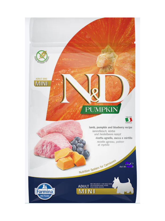 N&D  Pumpkin Lamb Adult Mini 2.5kg