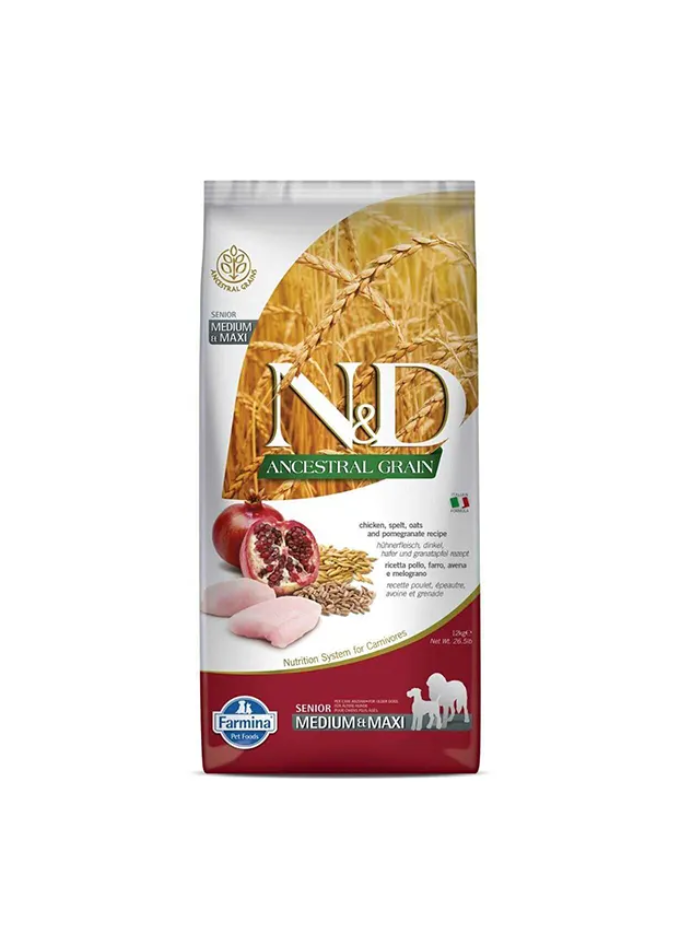 N&D Ancestral Chicken Senior Adult medium /Maxi  2.5kg