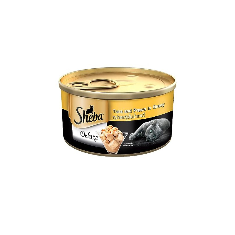 Sheba Tuna & Prawn Gravy 85 Gm Pack of 12