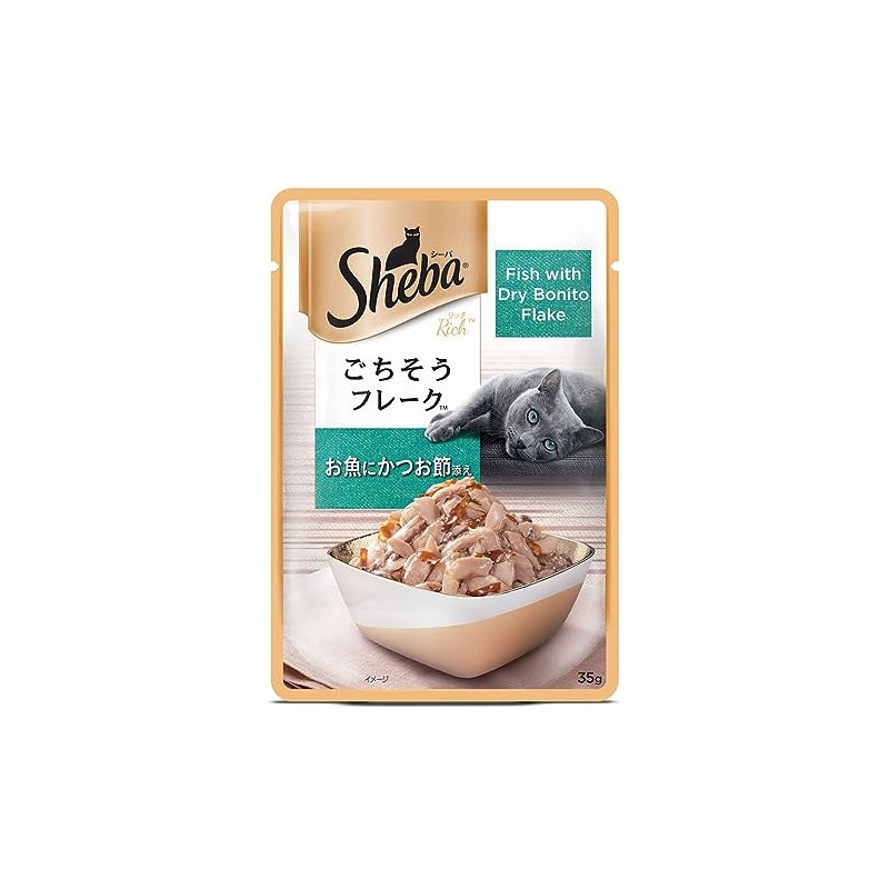 Sheba Fish Bonito Flakes 35 Gm Pack of 12