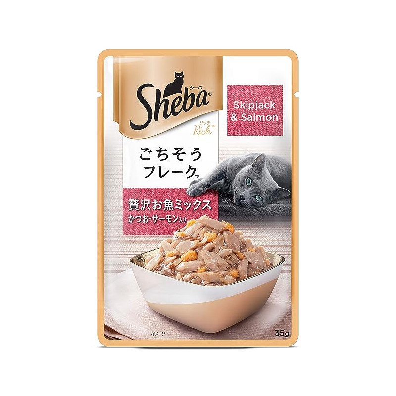 Sheba Skipjack & Salmon 35 Gm Pack of 12