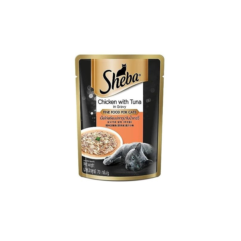 Sheba Chicken With Tuna 70 Gm Pack of 12