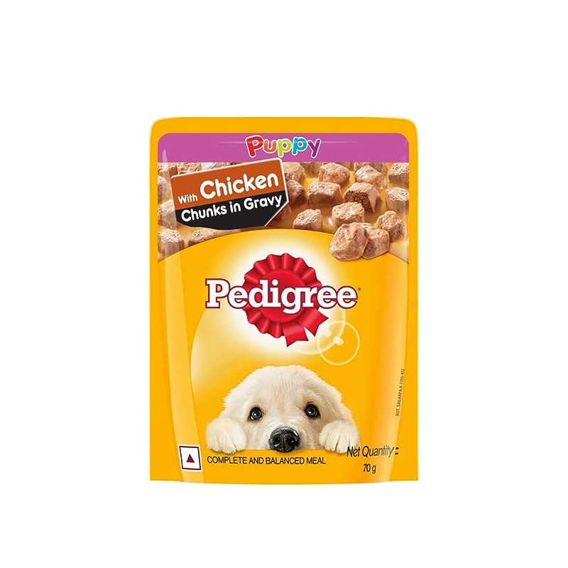 Pedigree Puppy Chckn & Chunks 70 Gm Pck of 30