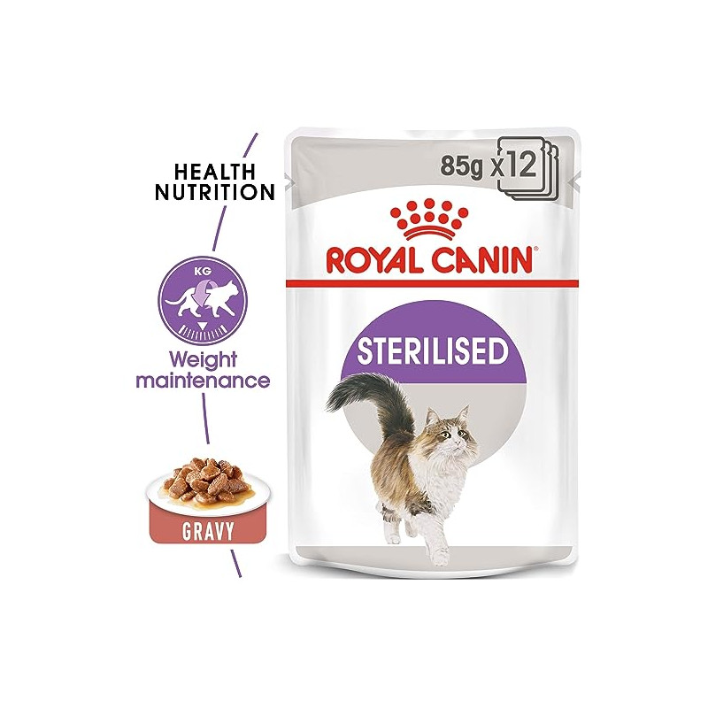 Royal Canin Cat Food Sterilised 85 Gm Pack of 12